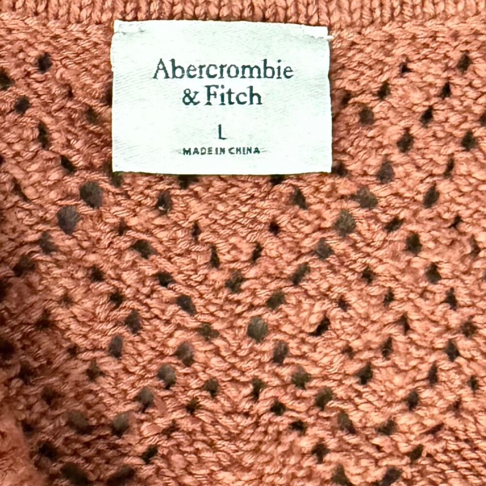 Abercrombie and Fitch Brown Thong Knit Crochet Halter Strappy Bodysuit Size L - Picture 6 of 10